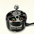 Tenswall 5330 280KV Brushless Motor for Long Range FPV Drone Quadcopter
