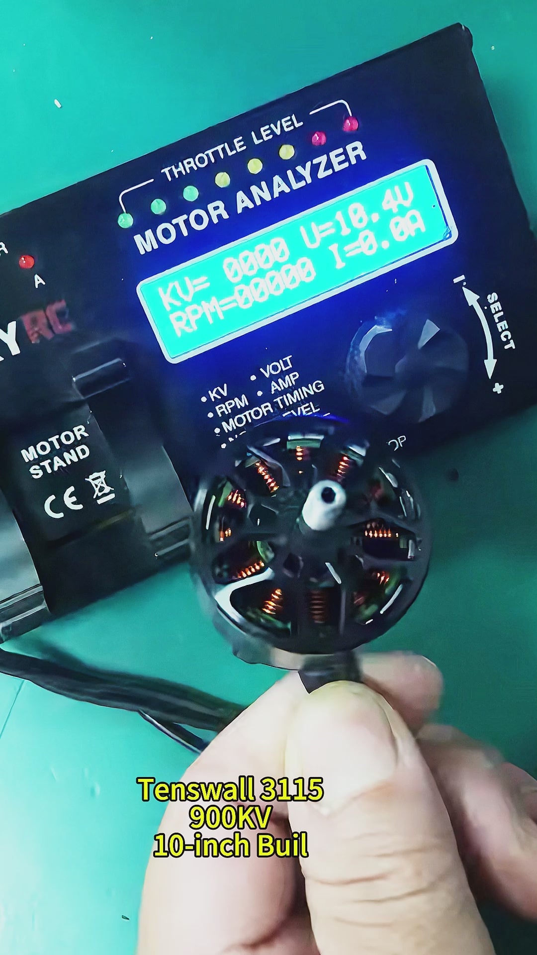 Tenswall 3115 900KV Brushless Motor for 10 Inch FPV & Industrial Drones