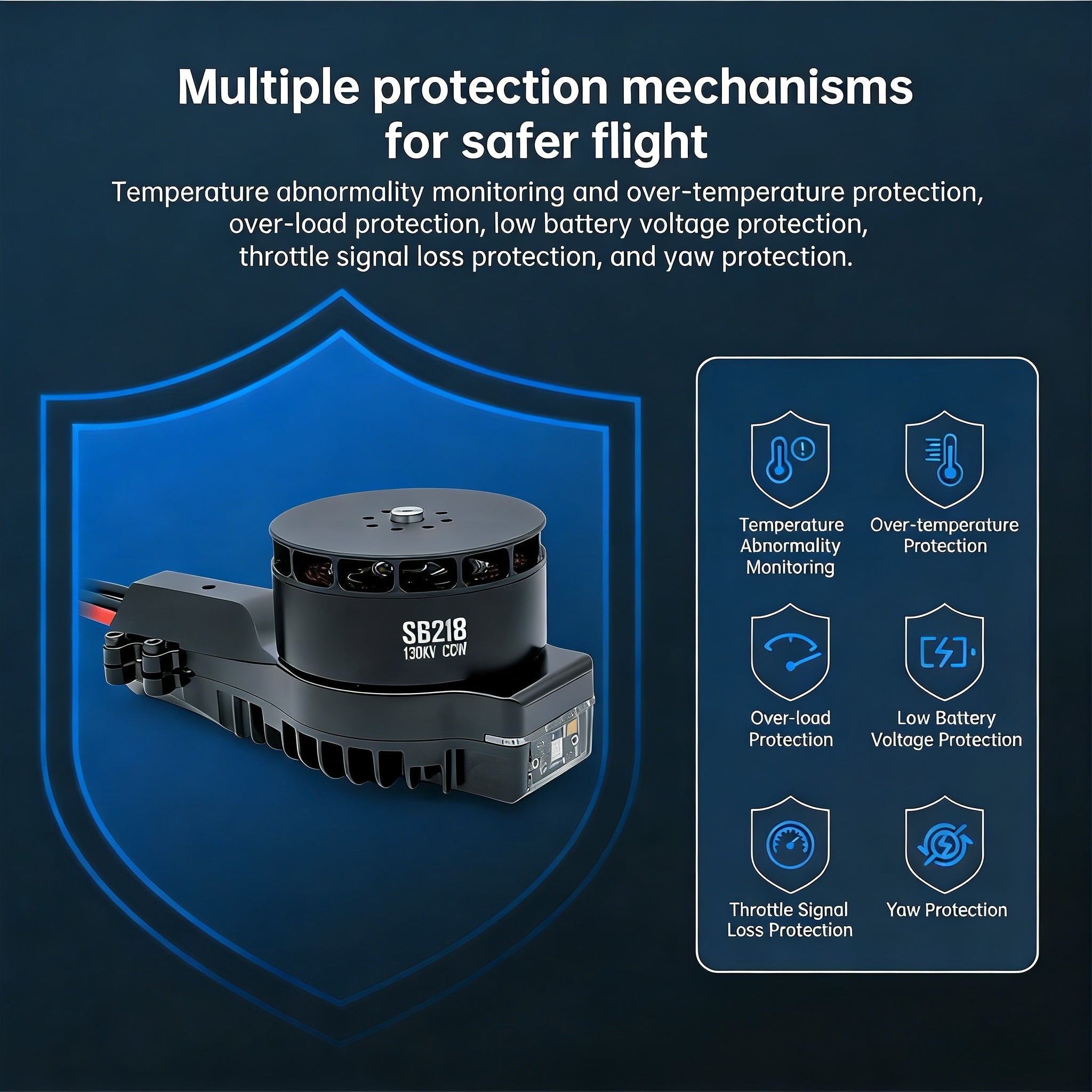 S6218- 130KV Brushless Motor for Agricultural Drone | High Thrust Crop Spraying Motor